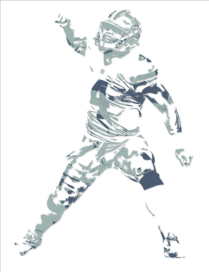 Dak Prescott DALLAS COWBOYS PIXEL ART 4 Kids T-Shirt by Joe Hamilton -  Pixels