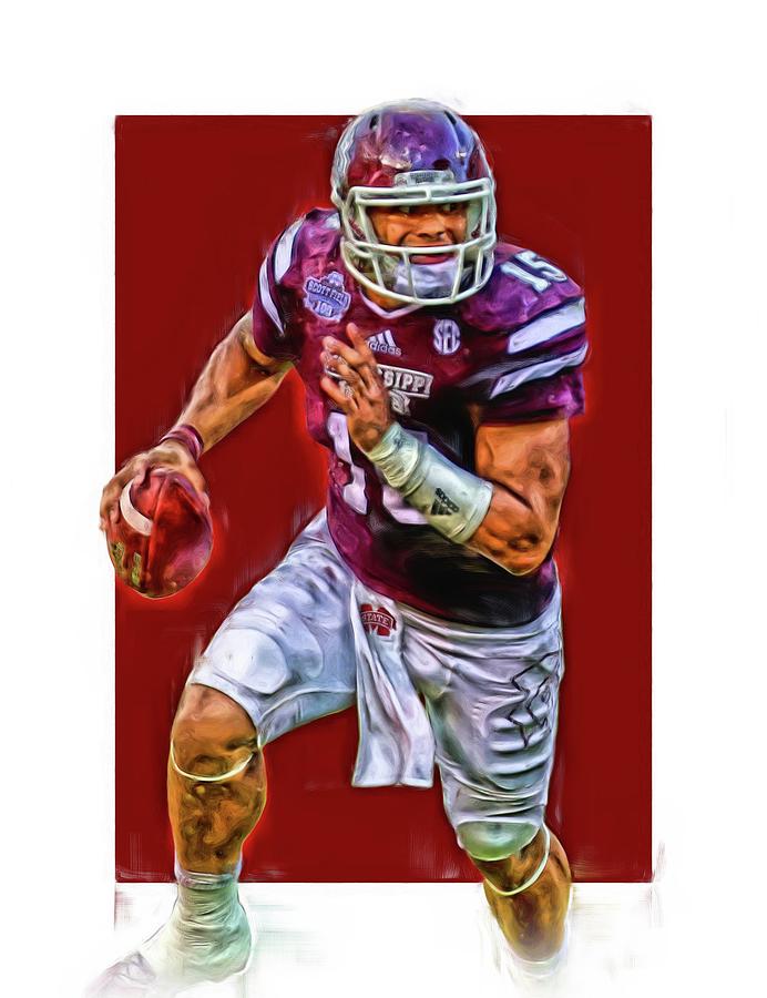 Dak Prescott Dallas Cowboys Oil Art Art Print by Joe Hamilton - Fine Art  America