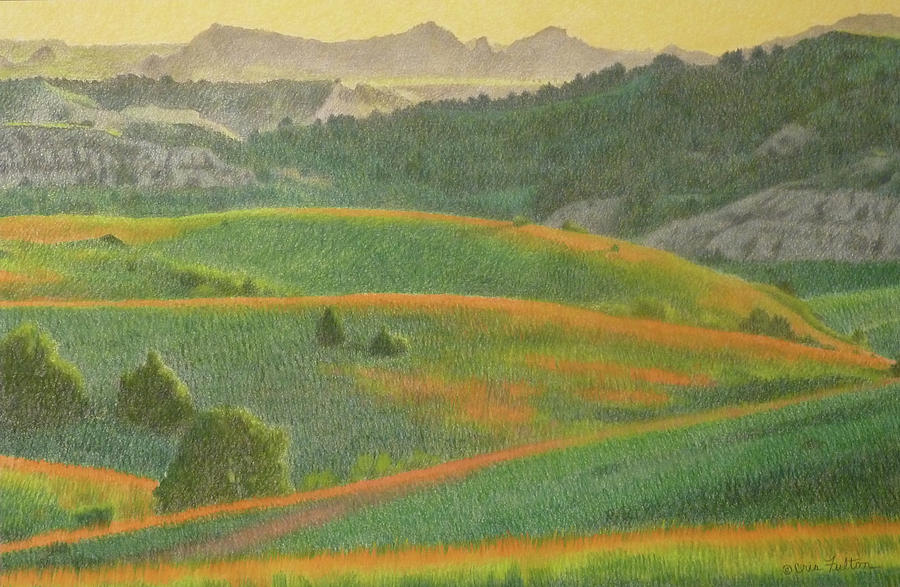 Dakota Grasslands Dream Drawing by Cris Fulton