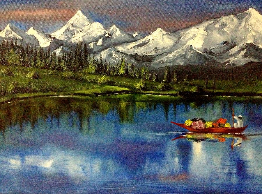 Shikara - Colours of Life - Paintings & Prints, Landscapes & Nature, Lakes  & Ponds - ArtPal