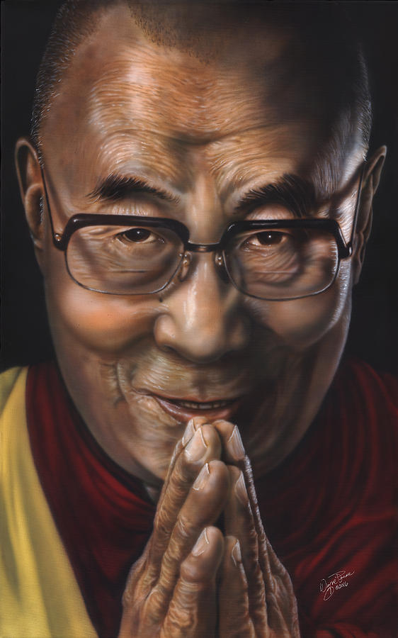 Dalai Lama Painting by Wayne Pruse