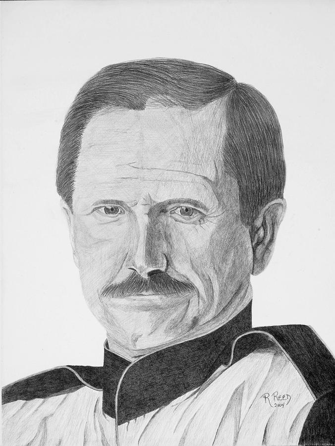 Portrait Drawing - Dale Earnhardt by Randy Reed