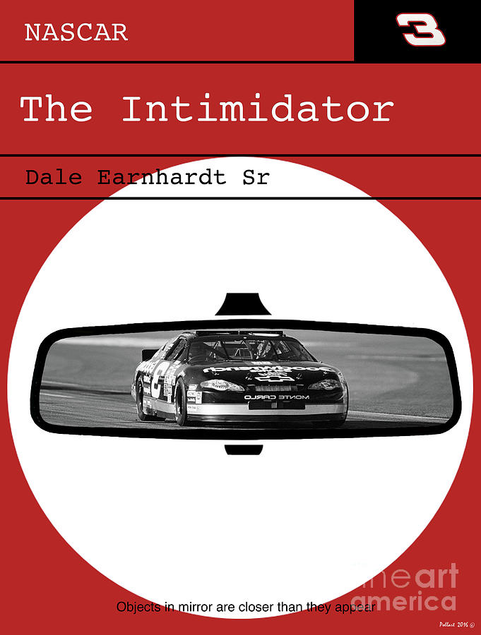 Dale Earnhardt Sr., The Intimidator, Nascar, minimalist poster art Mixed Media by Thomas Pollart