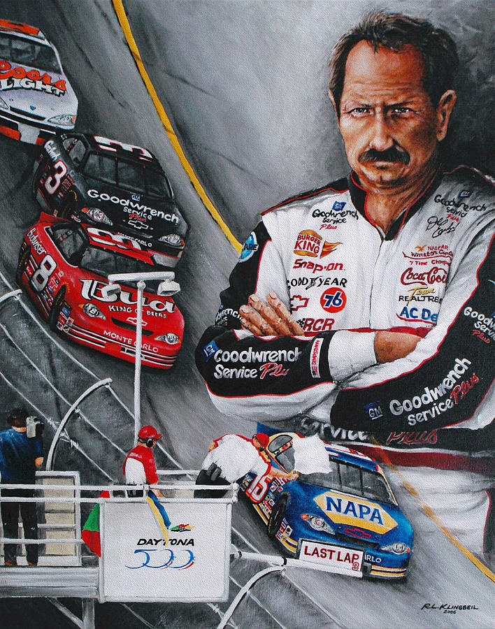 Dale Earnhardt The Last Lap Painting by Richard Klingbeil