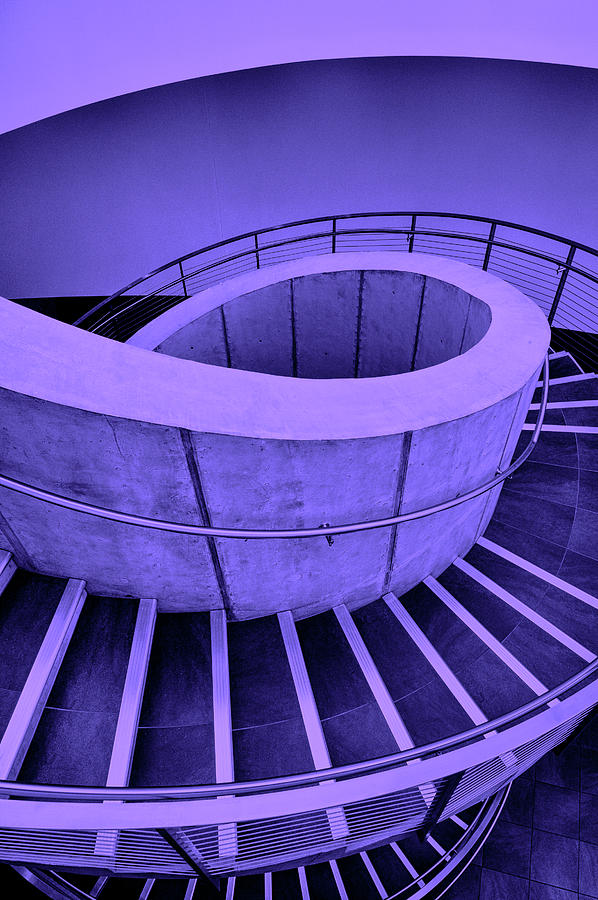 Dali Museum Staircase in Purple Photograph by Judith Barath