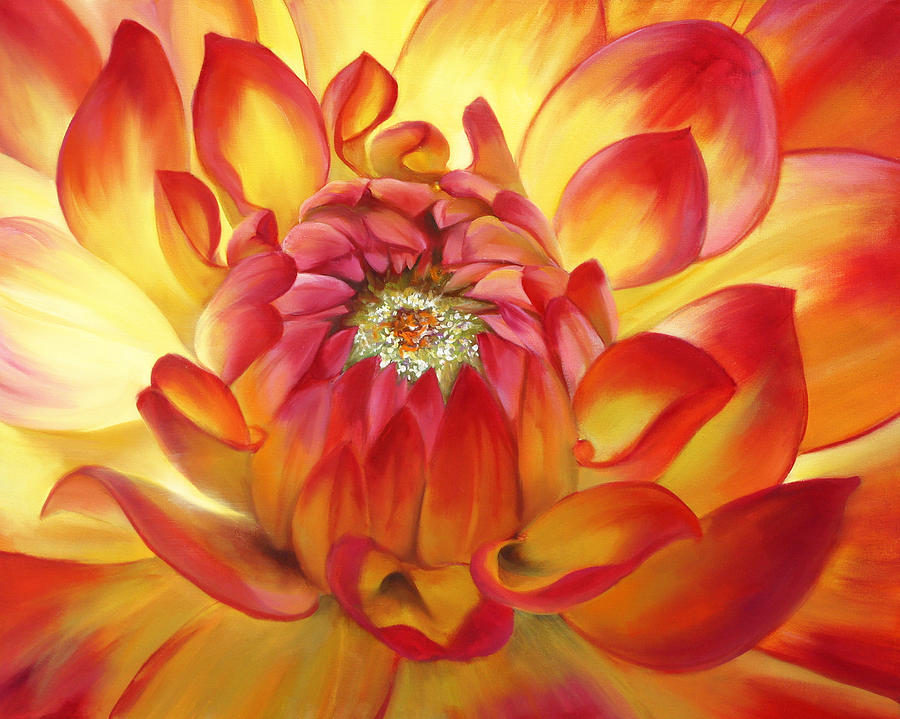 Dahlia Painting by Lynne Pittard