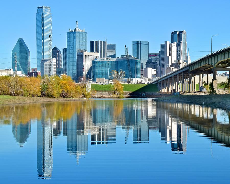 Dallas Above the Trinity River Photograph by Frozen in Time Fine Art Photography