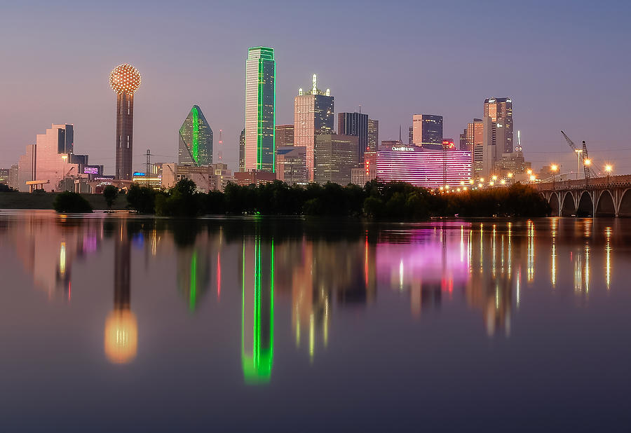 Dallas City Reflection Photograph by Robert Bellomy