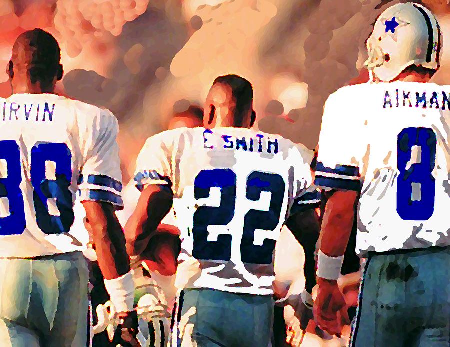 Dallas Cowboys Mixed Media - Dallas Cowboys Triplets by Paul Van Scott Dallas Cowboys Mixed Media - Dallas Cowboys Triplets by Paul Van Scott