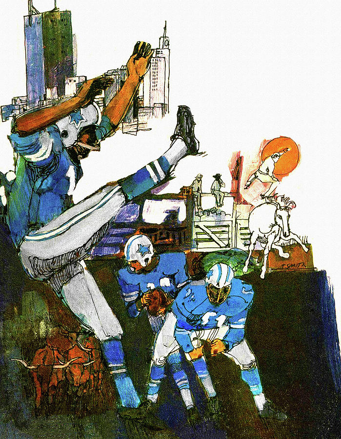 Dallas Cowboys Vintage Art Poster