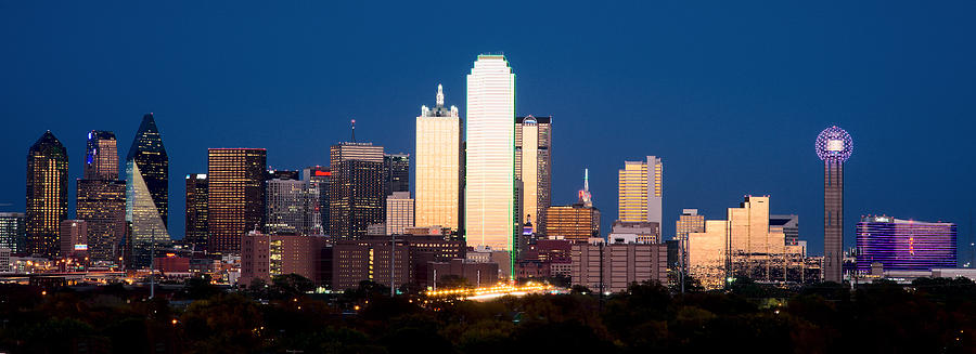 Dallas Golden Pano Photograph by Rospotte Photography