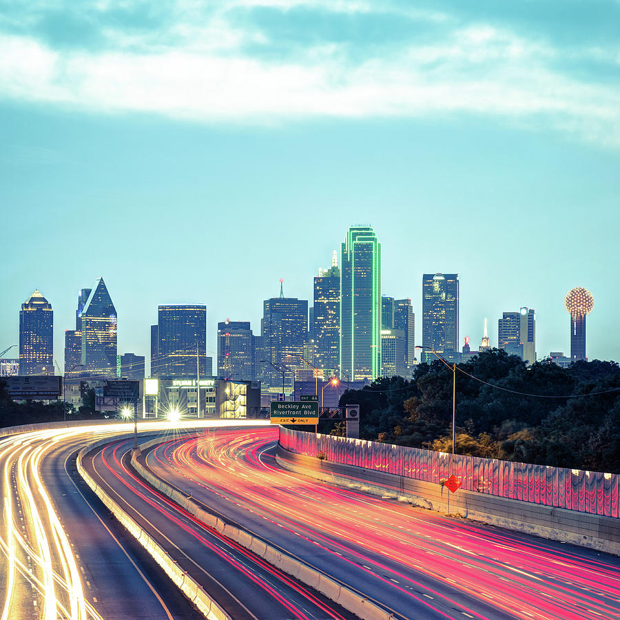 Dallas Morning Skyline - Square 1x1 Format Photograph by Gregory Ballos ...