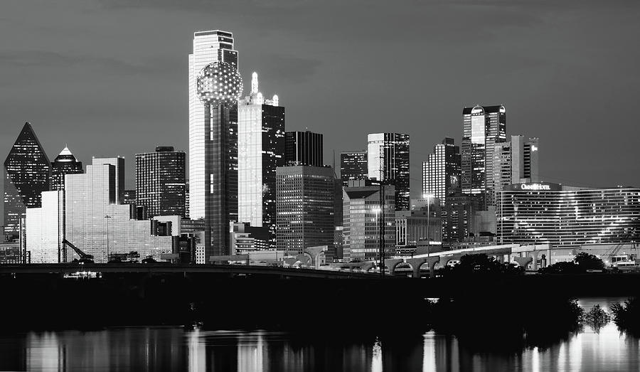 Dallas B W Skyline 05818 Photograph by Rospotte Photography
