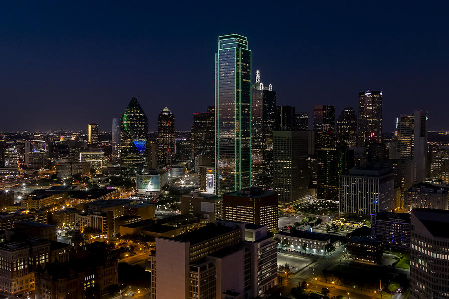 Dallas Skyline Evening glow Photograph by Andy Myatt