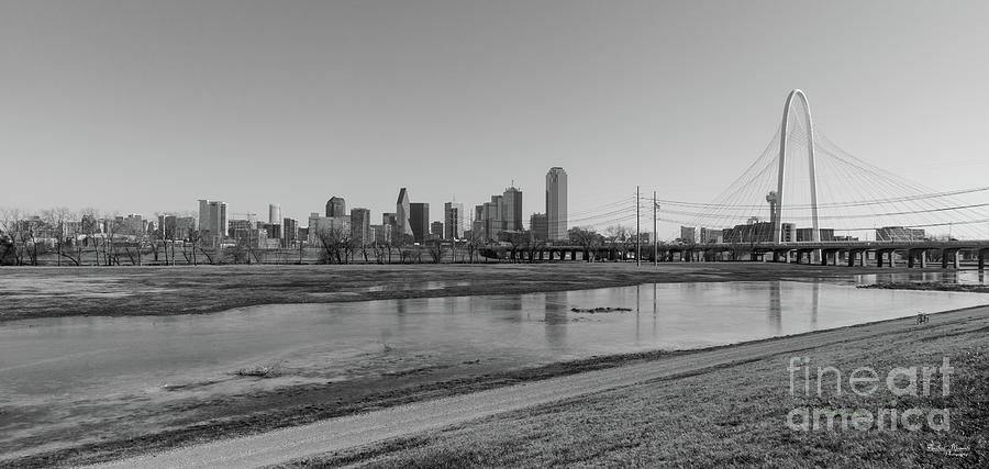 Dallas Skyline Grayscale Photograph by Jennifer White