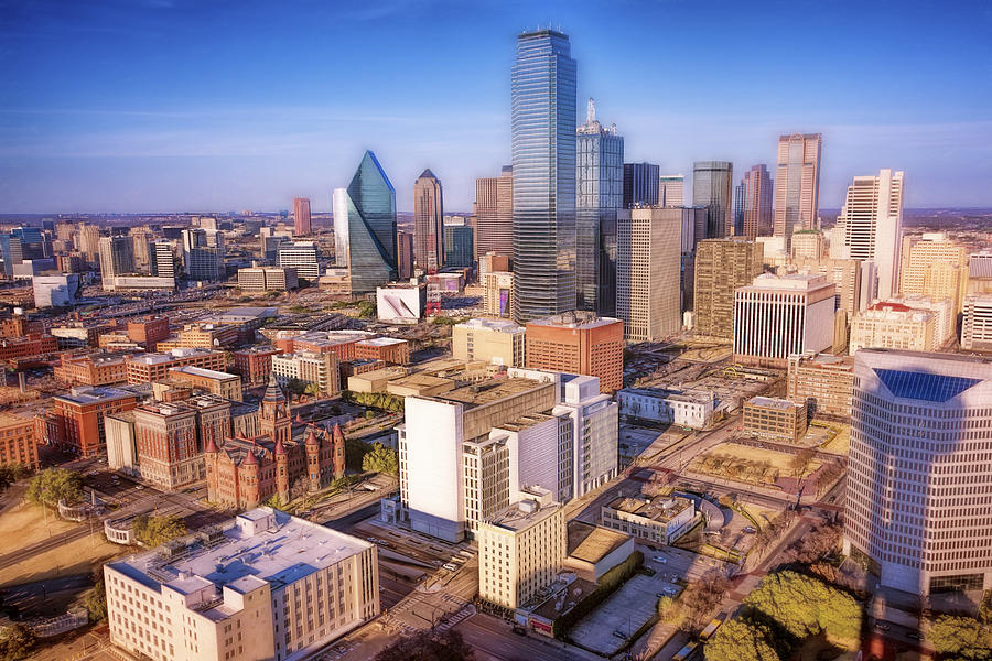 Dallas Photograph - Dallas Skyline II by Joan Carroll