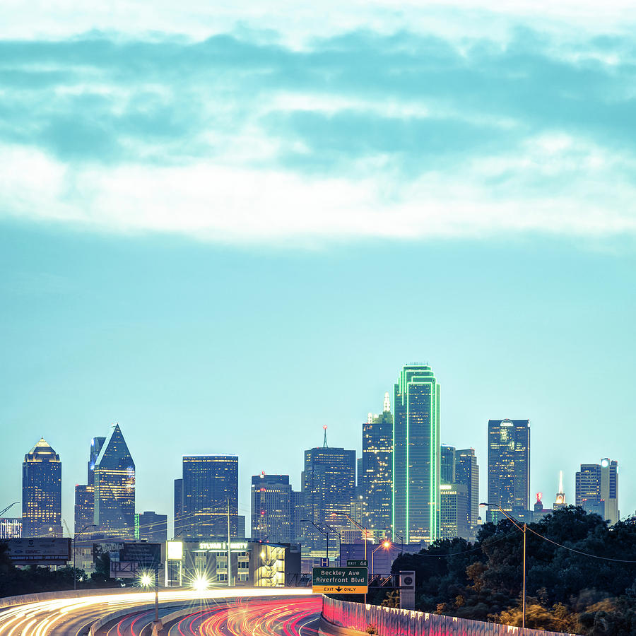 Dallas Skyline Morning - Square 1x1 Format Photograph