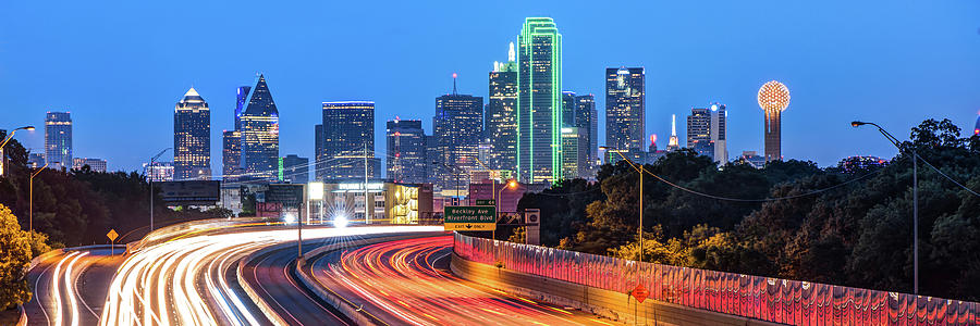 Dallas Skyline Panoramic - Color Edition Photograph