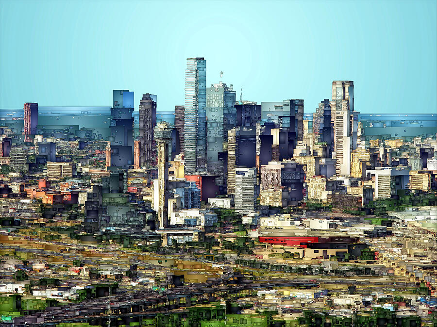 Dallas Skyline Digital Art by Rafael Salazar