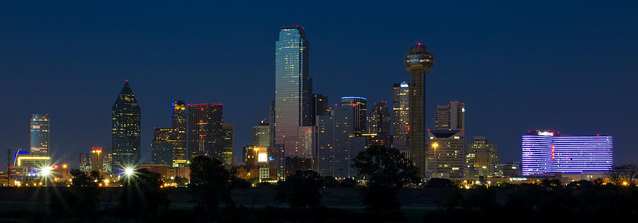 Dallas Skyline Trinity Panorama Photograph by Jonathan Davison