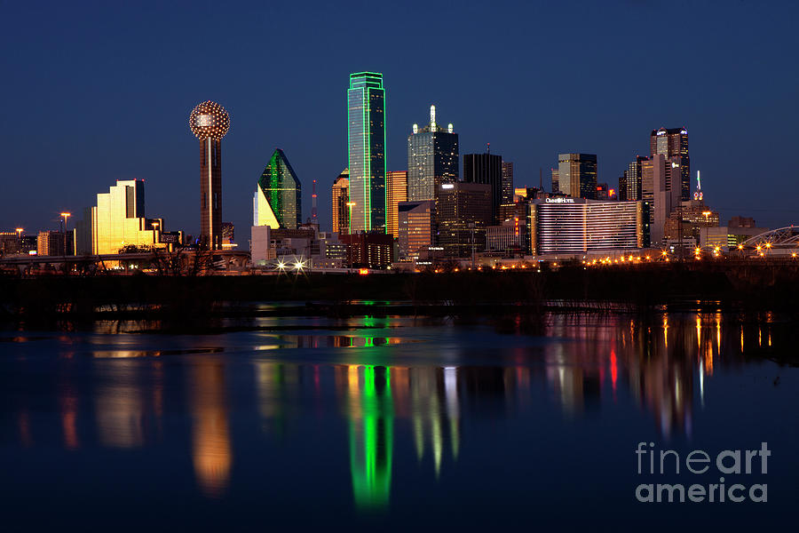 Dallas, Texas and reflections Photograph by Anthony Totah