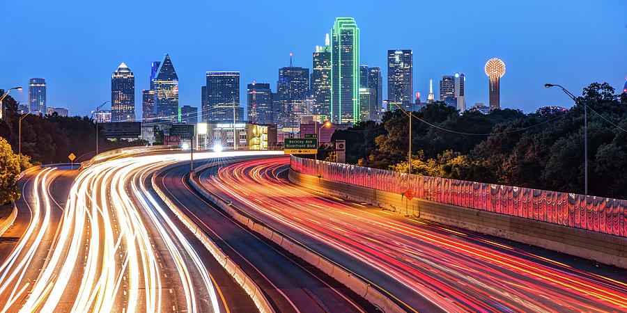 Dallas Texas Panoramic Skyline - Color Edition Photograph