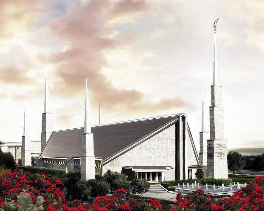 Dallas Texas Temple Painting by Brent Borup
