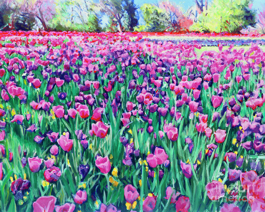 Dallas Tulips Painting by Candace Lovely