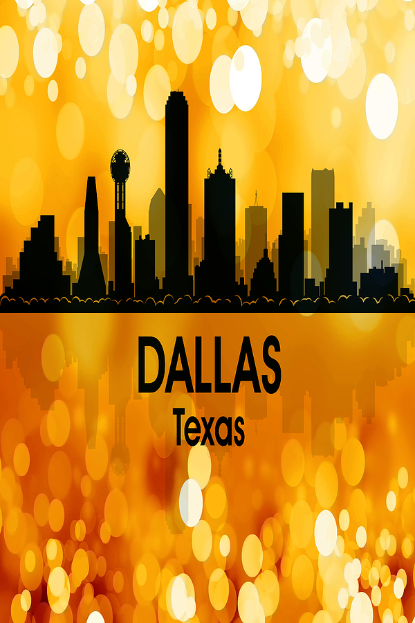 Dallas TX 3 Vertical Digital Art by Angelina Tamez