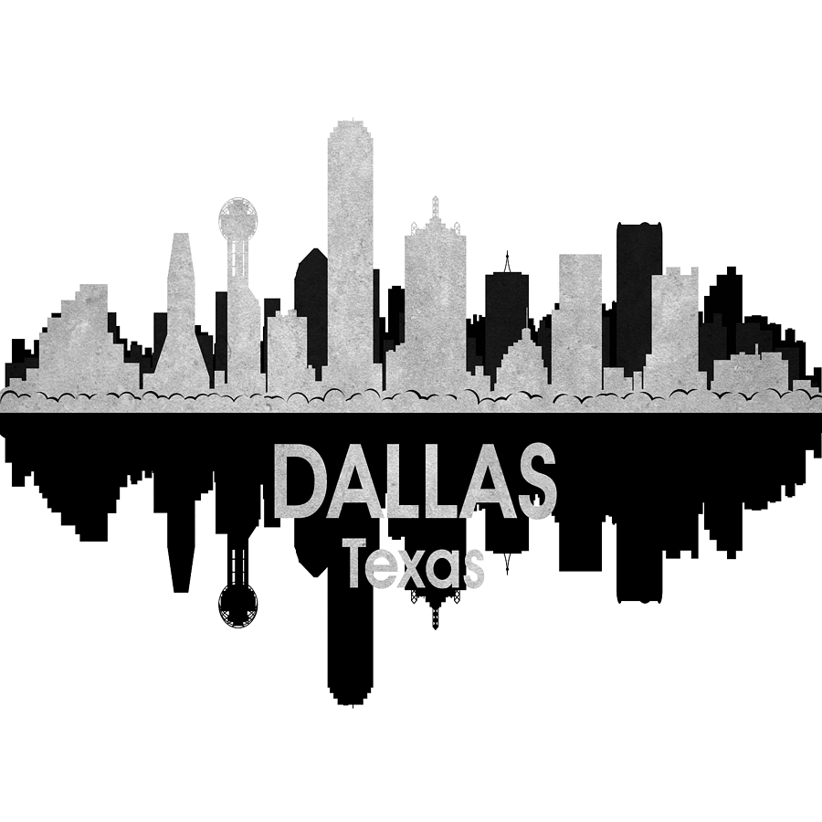 Dallas TX 4 Squared Mixed Media by Angelina Tamez
