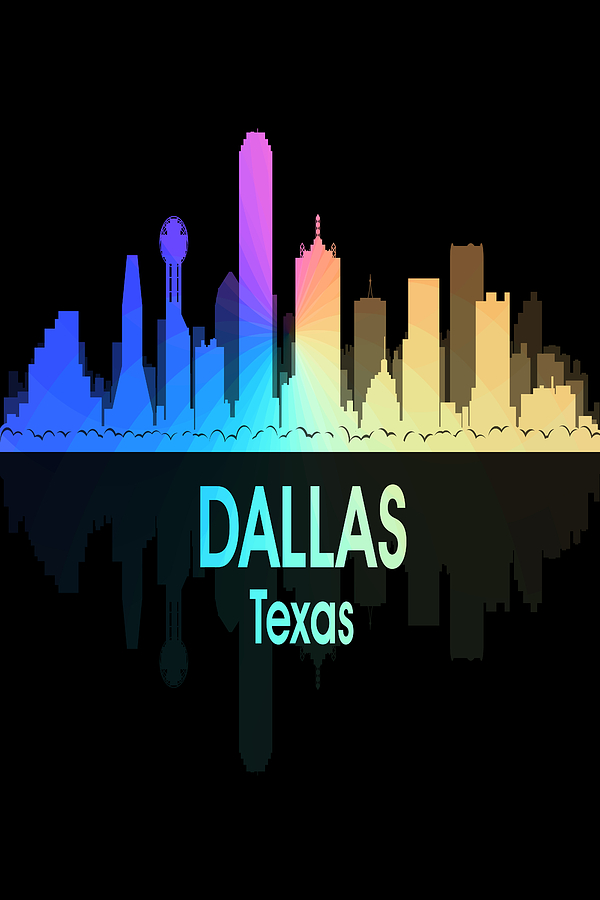 Dallas TX 5 Vertical Digital Art by Angelina Tamez