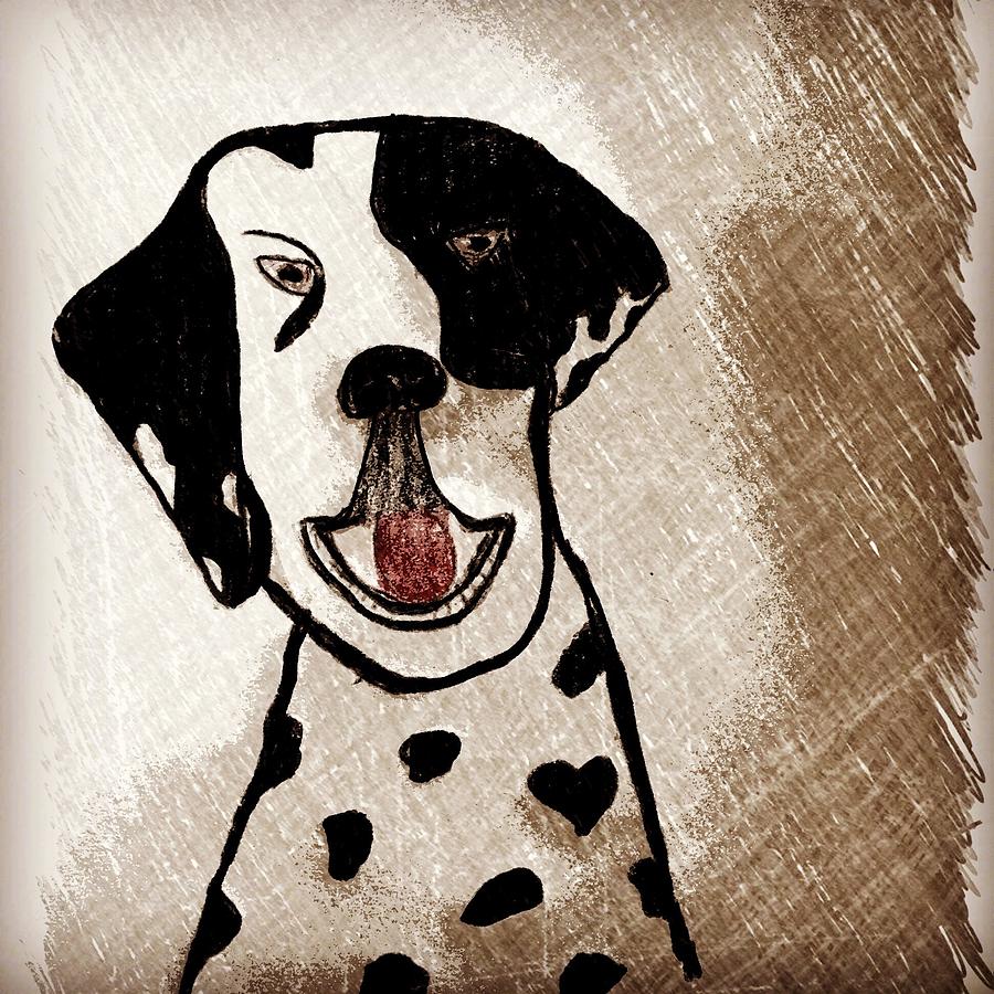 Dog Painting - Dalmatian  by Angelina Elliott 