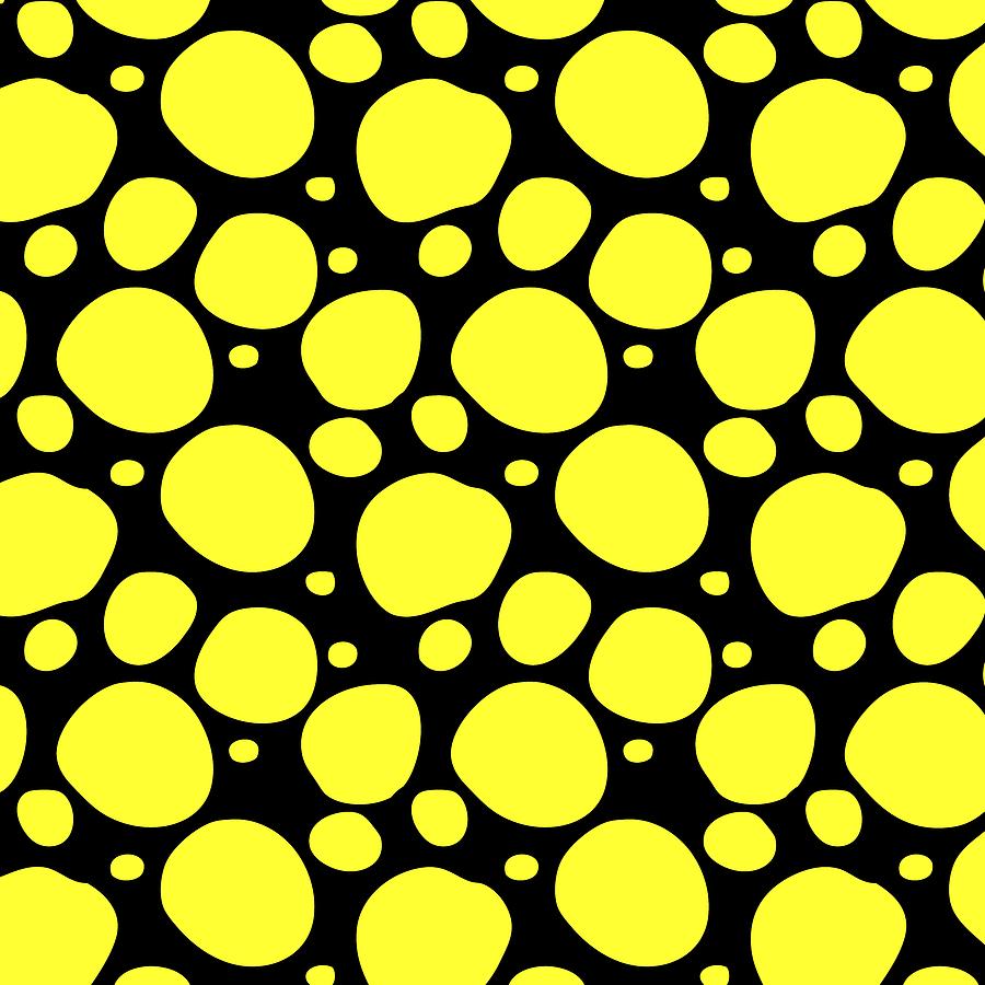 Pattern Digital Art - Dalmatian Pattern with a Black Background 05-P0173 by Custom Home Fashions