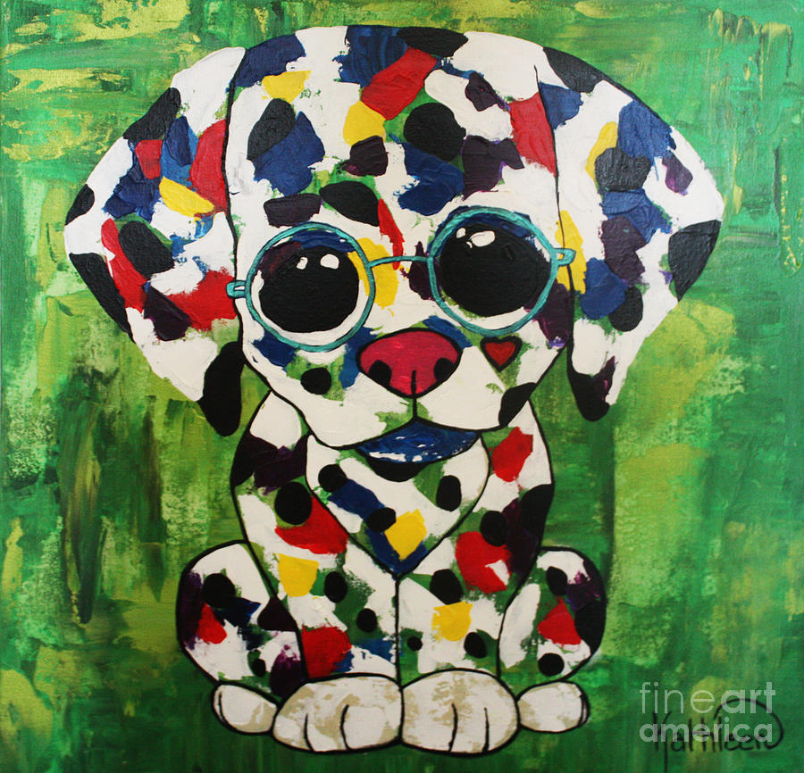Dalmatian Puppy Painting by Kathleen Artist PRO