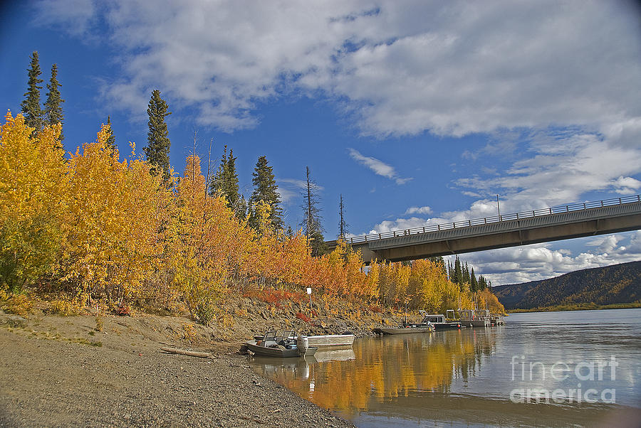 Dalton Highway-haul Road-at Yukon River-alaska Photograph By Nancy Hoyt 