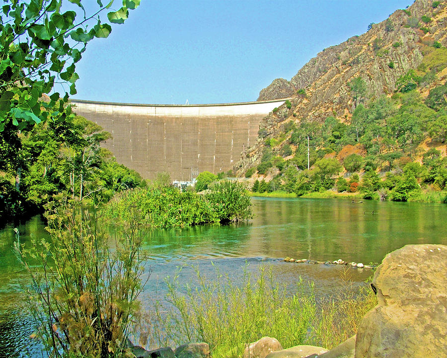 Dam forming Lake Berryessa from Canyon Creek-California Photograph by Ruth Hager