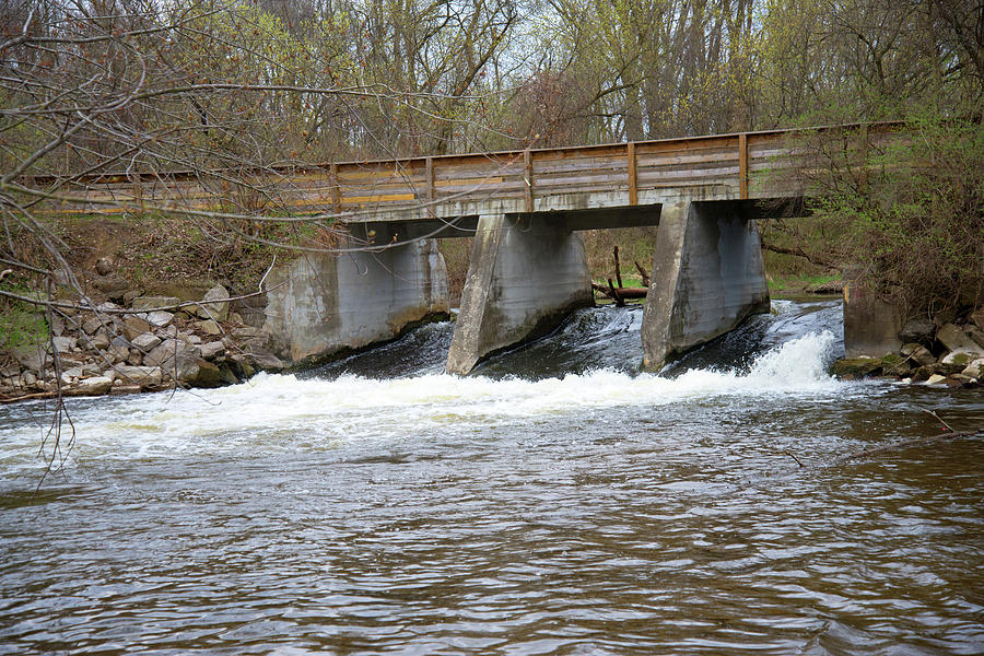 Dam on the Chippewa Photograph by Linda Kerkau