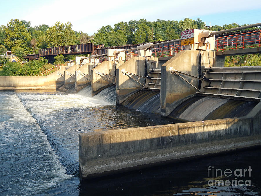 Dam on the Huron River Photograph by Phil Perkins