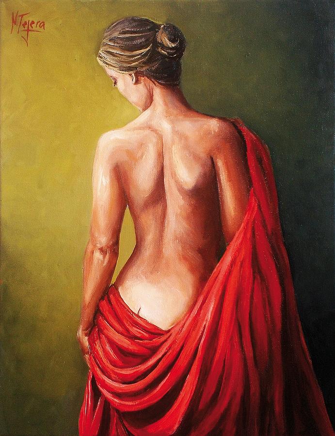 Dama De Vermelho, Painting by Acuan