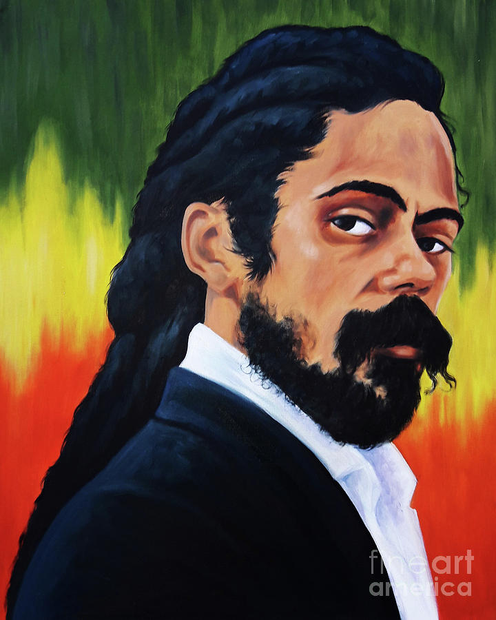 Damien Marley Painting by Joyce Hayes