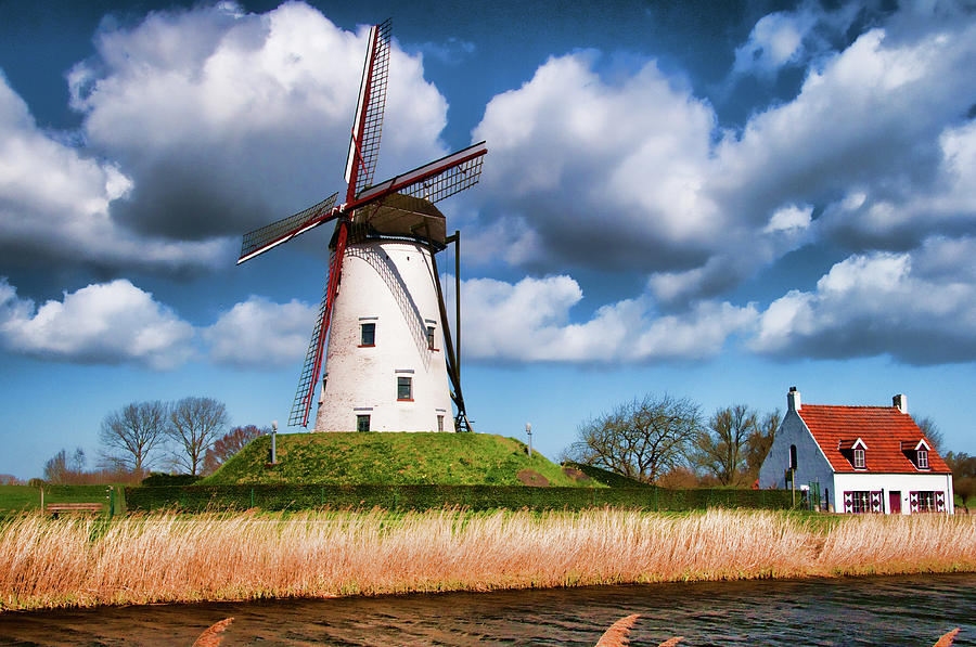Damme Photograph - Damme Belgium Windmill by Curt Rush