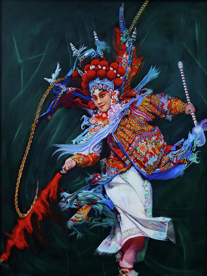 Dan Chinese Opera Painting by Richard Barone