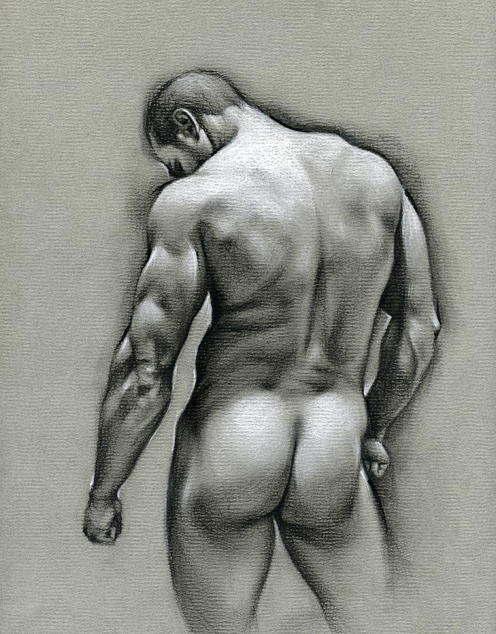Nude Drawing - Dan by Chris Lopez