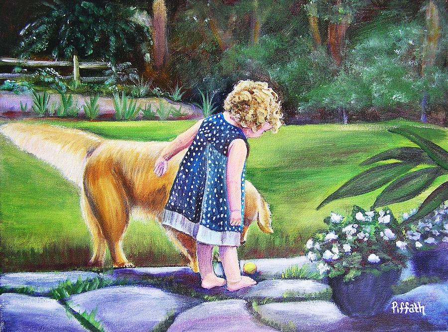 Animal Painting - Dana and friend by Patricia Piffath