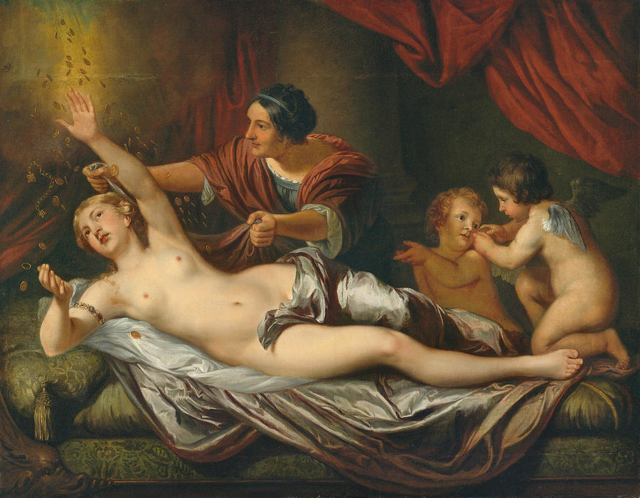 Danae Painting by Attributed to Daniel Mijtens the Younger