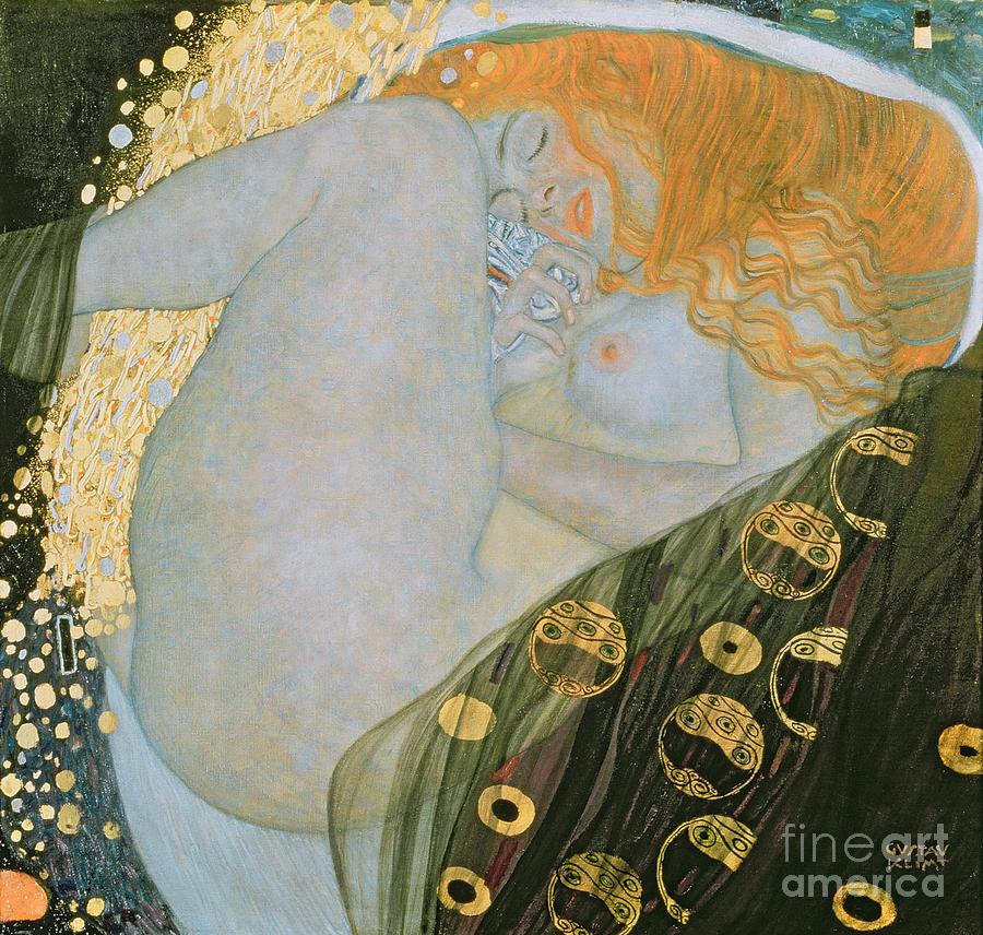 Danae Painting by Gustav Klimt