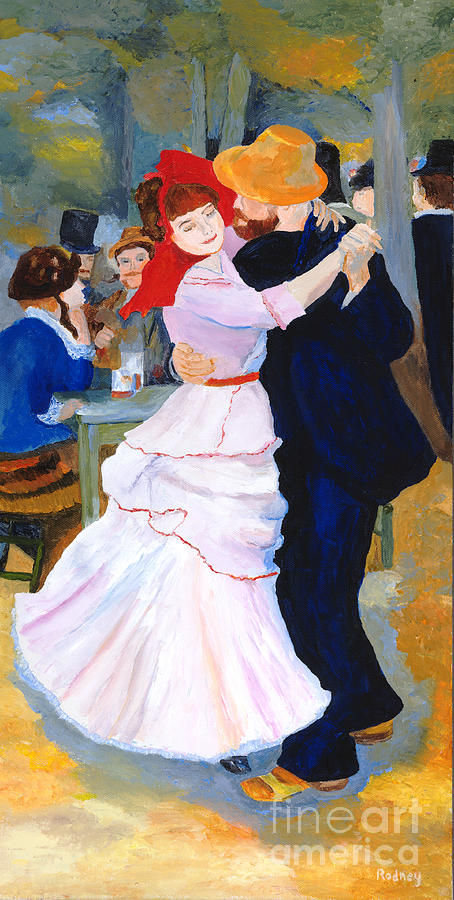Dance At Bougival after Renoir Painting by Rodney Campbell