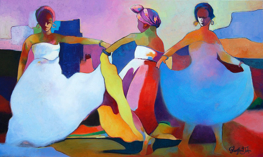 Dance fest Painting by Glenford John
