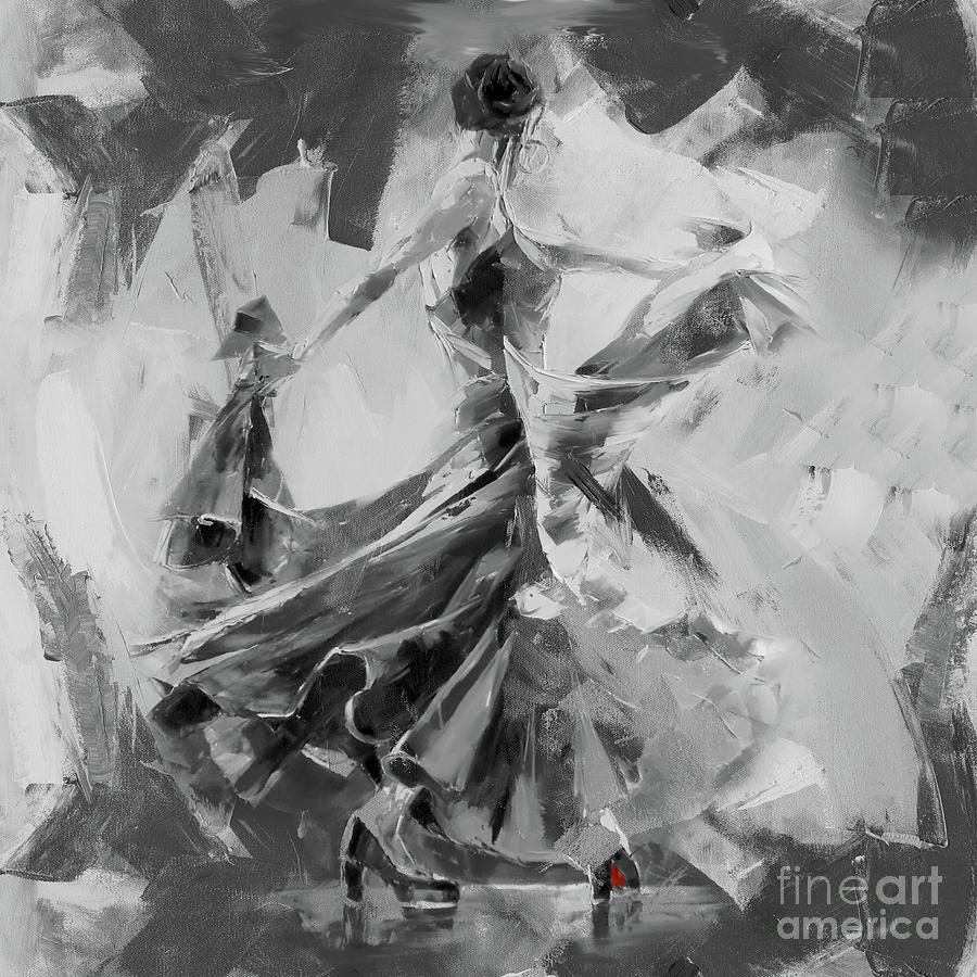 Dance Flamenco 01 Painting by Gull G