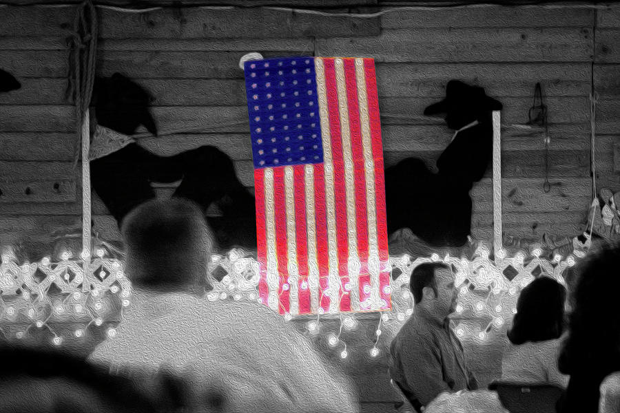 American Flag Photograph - Dance Hall Flag by Mike McGlothlen